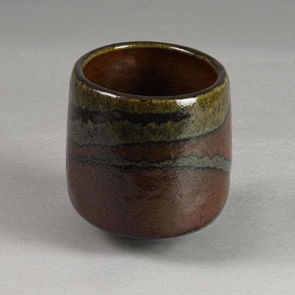 Karl Scheid, own studio, Germany, vase with glossy brown glaze E7267 - Freeforms