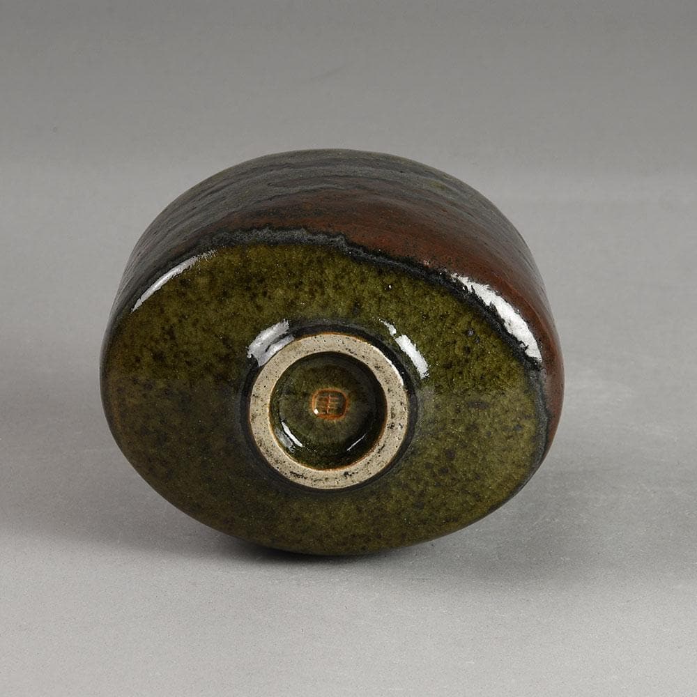 Karl Scheid, own studio, Germany, vase with glossy brown glaze E7267 - Freeforms