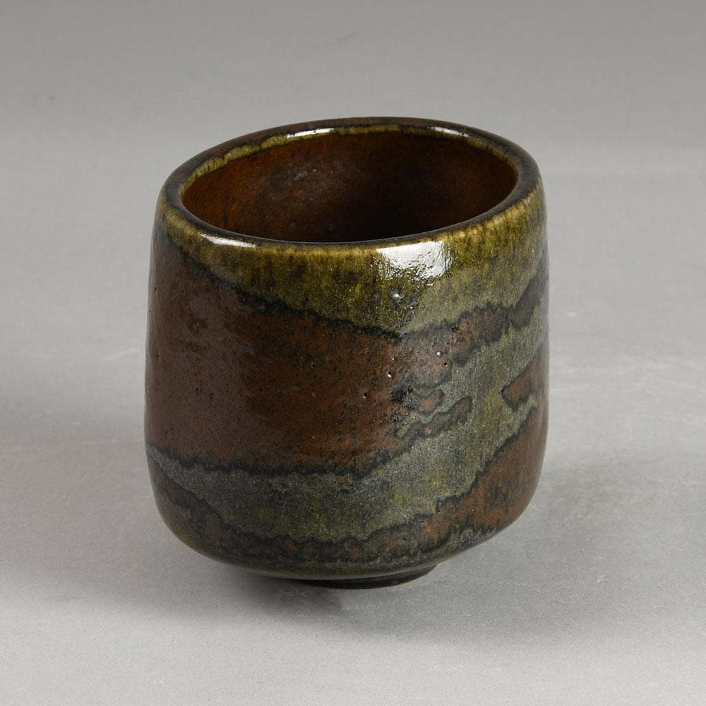 Karl Scheid, own studio, Germany, vase with glossy brown glaze E7267 - Freeforms