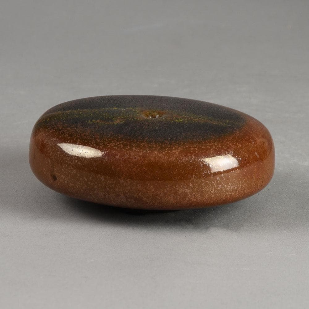 Karl Scheid, own studio, Germany, vase with glossy brown glaze E7268 - Freeforms