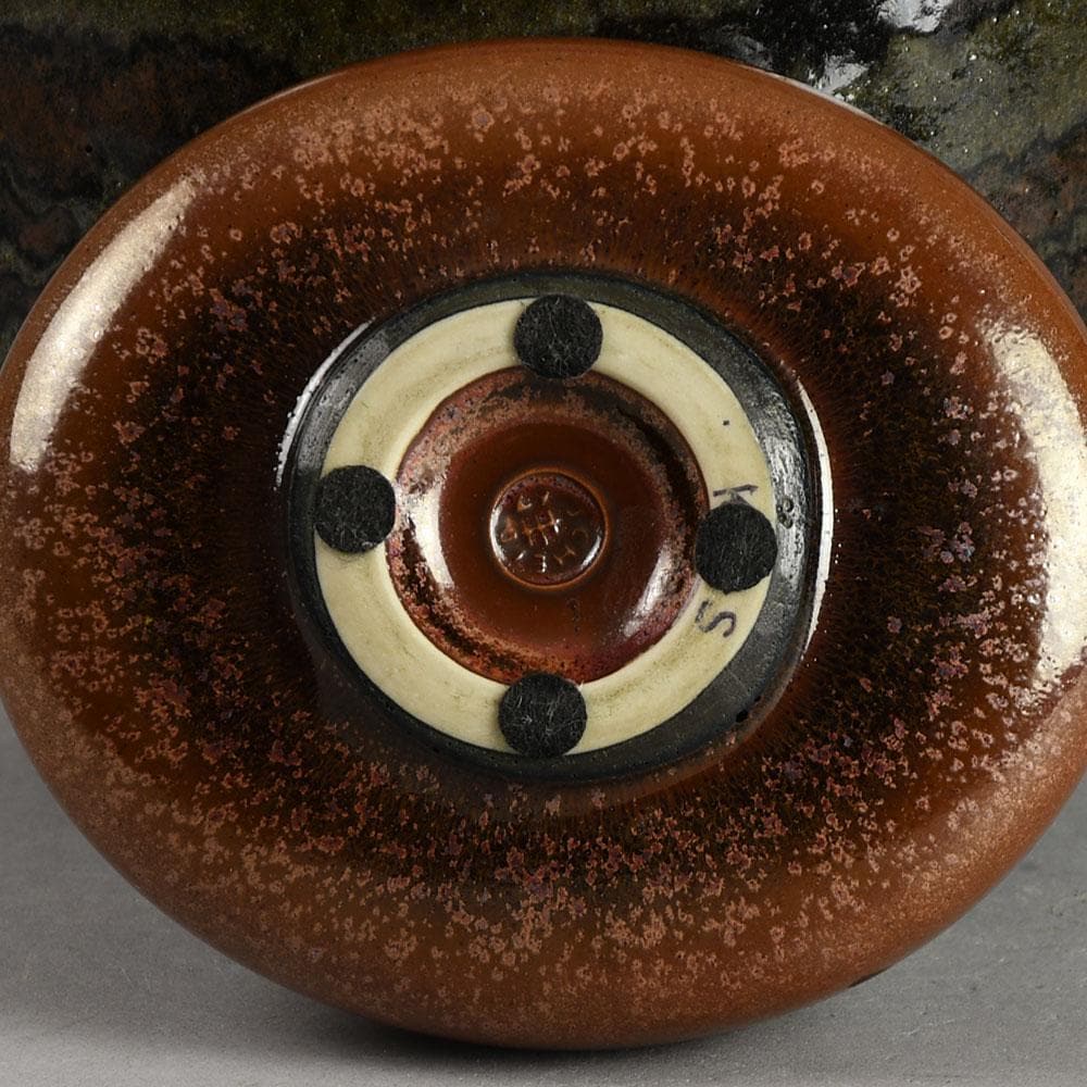 Karl Scheid, own studio, Germany, vase with glossy brown glaze E7268 - Freeforms