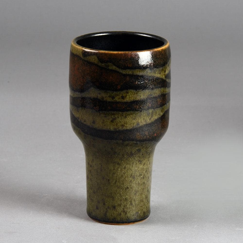 Karl Scheid, own studio, Germany, vase with glossy brown glaze E7269 - Freeforms