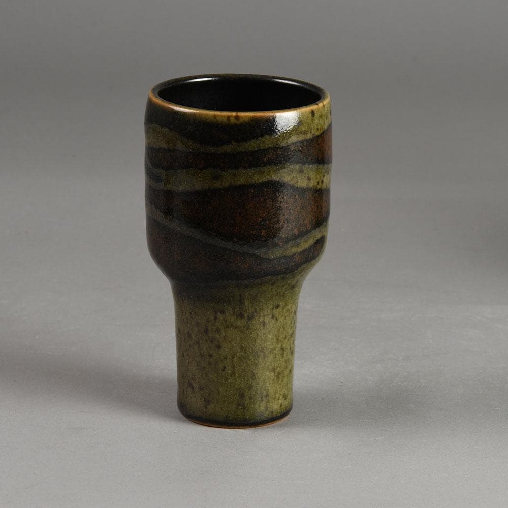 Karl Scheid, own studio, Germany, vase with glossy brown glaze E7269 - Freeforms