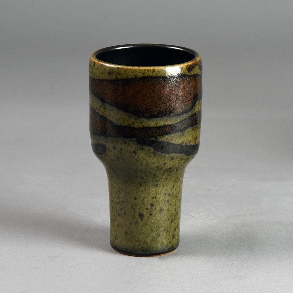 Karl Scheid, own studio, Germany, vase with glossy brown glaze E7269 - Freeforms
