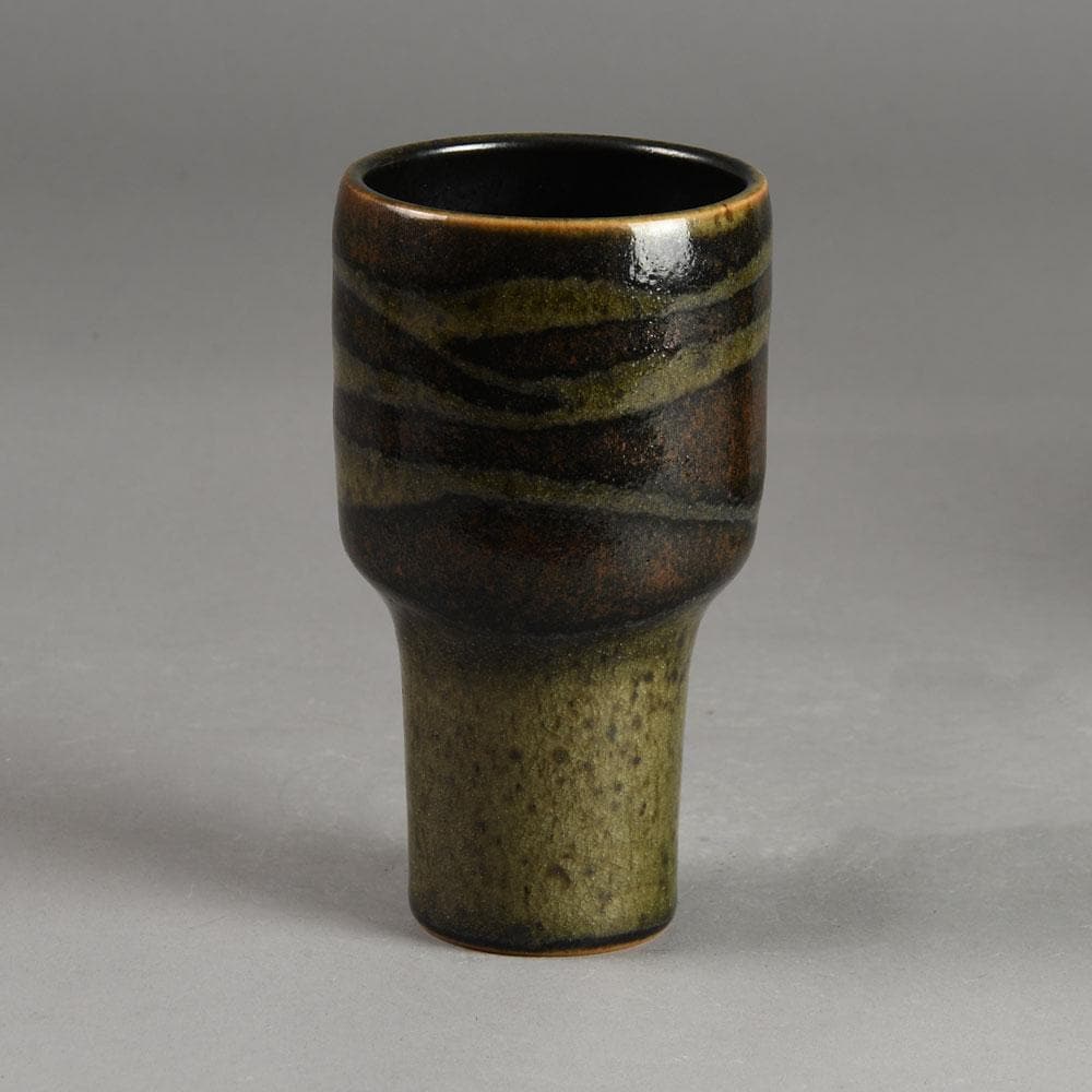 Karl Scheid, own studio, Germany, vase with glossy brown glaze E7269 - Freeforms