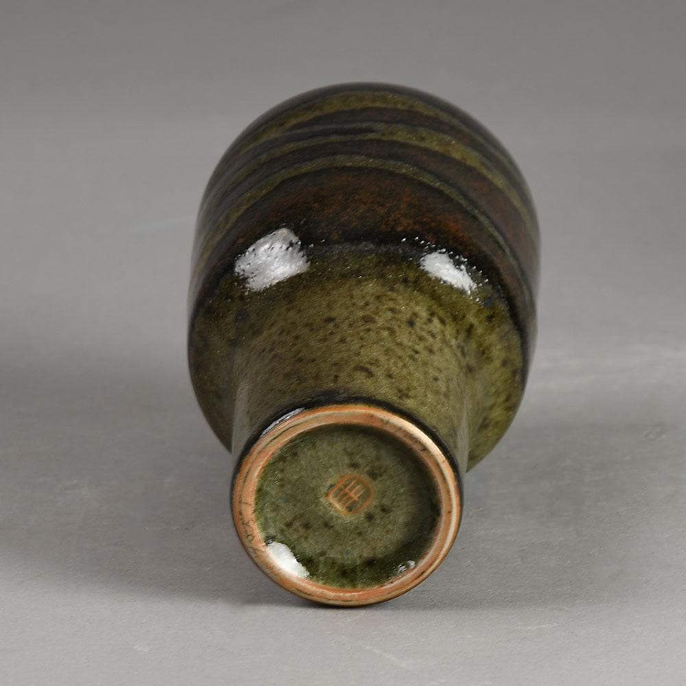 Karl Scheid, own studio, Germany, vase with glossy brown glaze E7269 - Freeforms