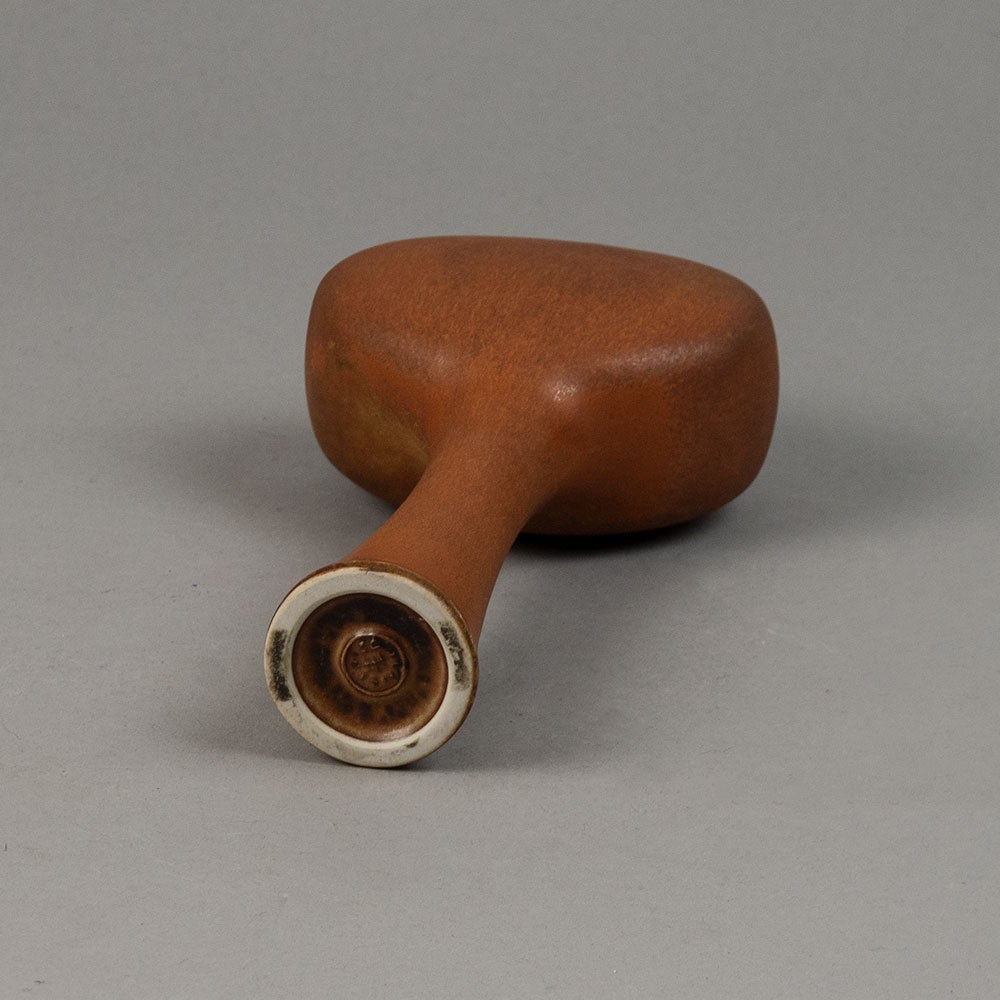 Karl Scheid, unique stoneware vase with matte burnt orange glaze G9408 - Freeforms