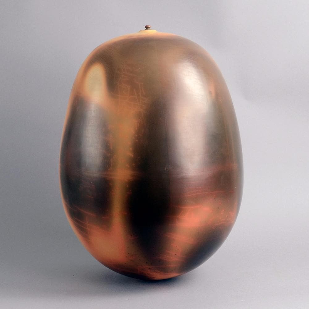 Large smoke fired ceramic vase by Pierre Bayle B3551 - Freeforms