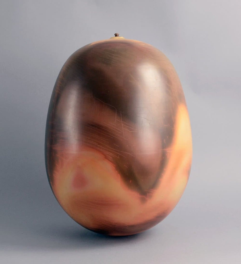 Large smoke fired ceramic vase by Pierre Bayle B3551 - Freeforms