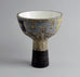 Large stoneware goblet with textured surface by Mari Simmulson A1734 - Freeforms