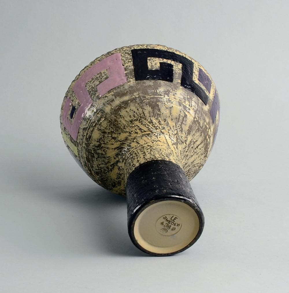 Large stoneware goblet with textured surface by Mari Simmulson A1734 - Freeforms