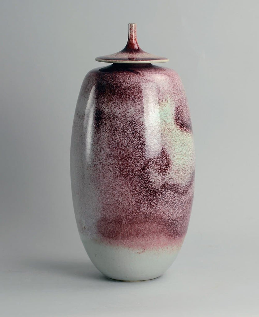 Large stoneware lidded jar by Johan Broekema A2158 - Freeforms