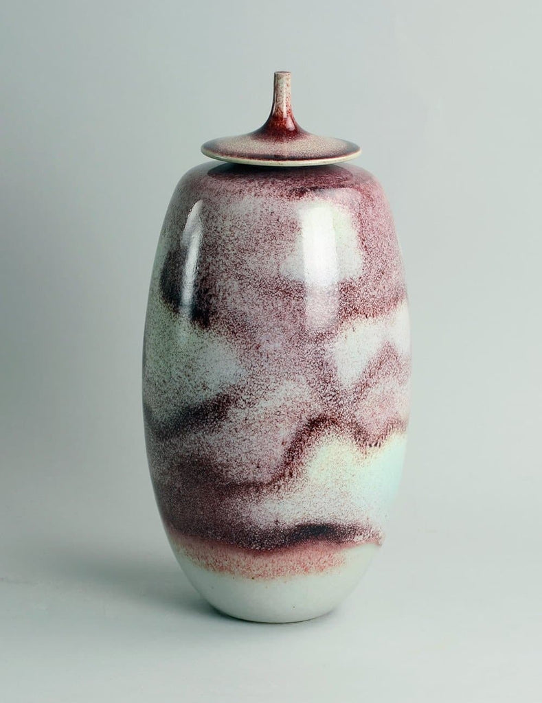 Large stoneware lidded jar by Johan Broekema A2158 - Freeforms