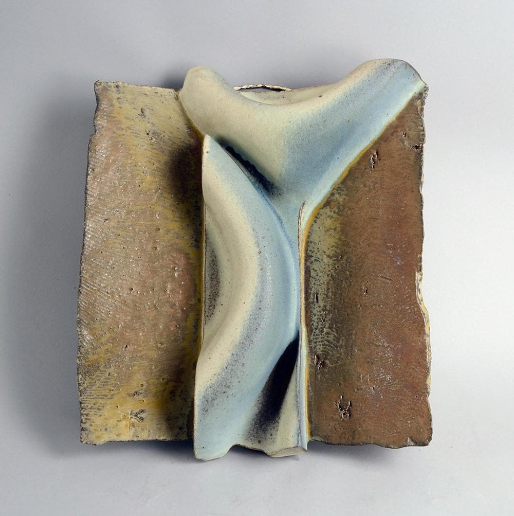 Large unique stoneware plaque by Dieter Crumbiegel B3444 - Freeforms