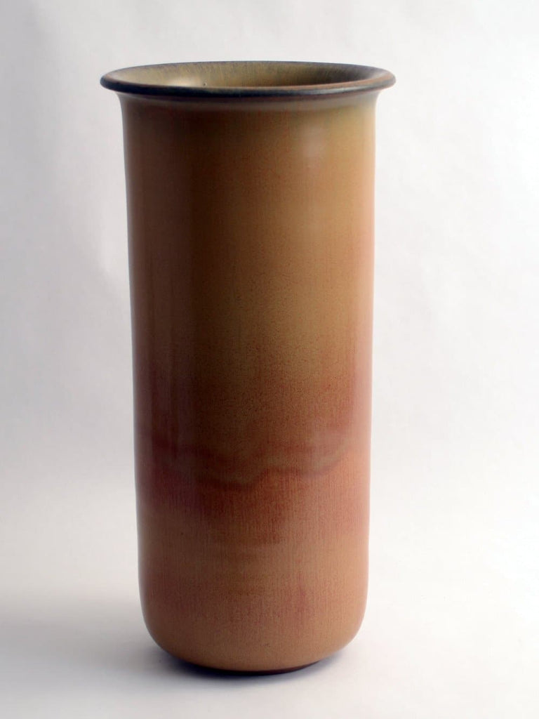 Large vase with brown and yellow ochre glaze by Gunnar Nylund N8588 - Freeforms
