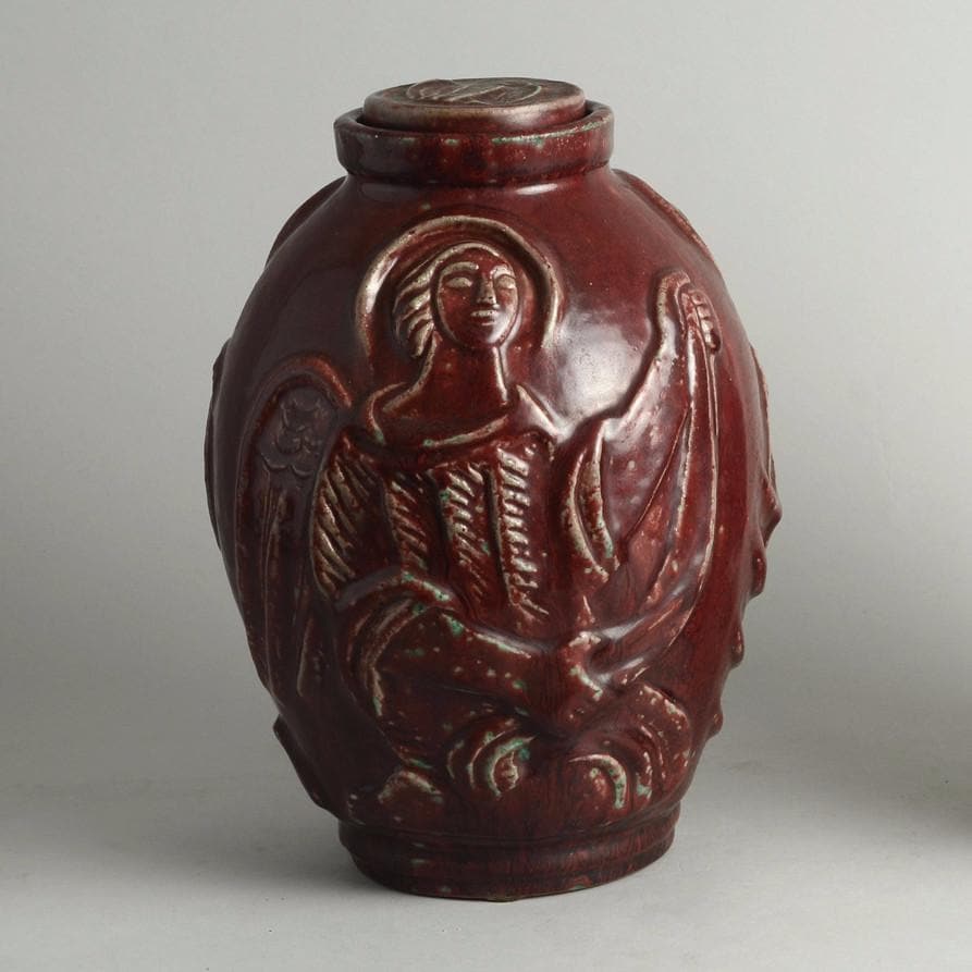 Lidded jar by Jais Nielsen for Royal Copenhagen N1095 - Freeforms