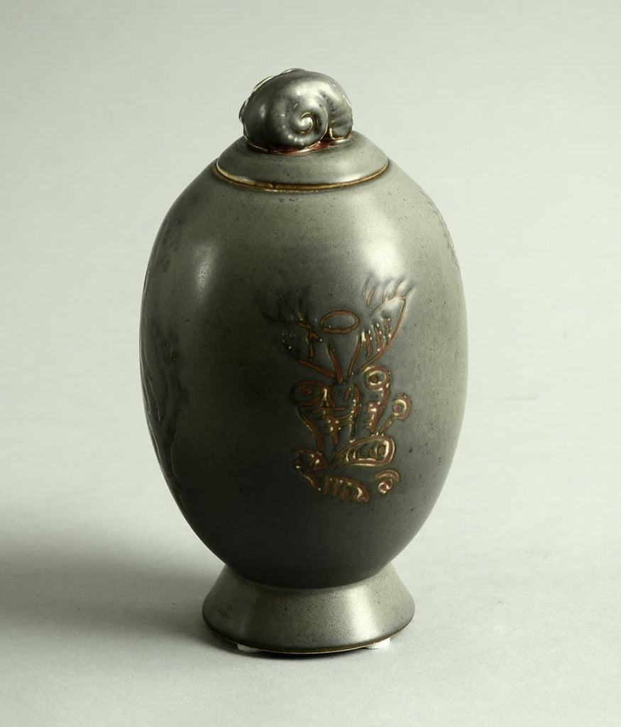 Lidded vase by Cathinka Olsen for Bing & Grondahl N5031 - Freeforms