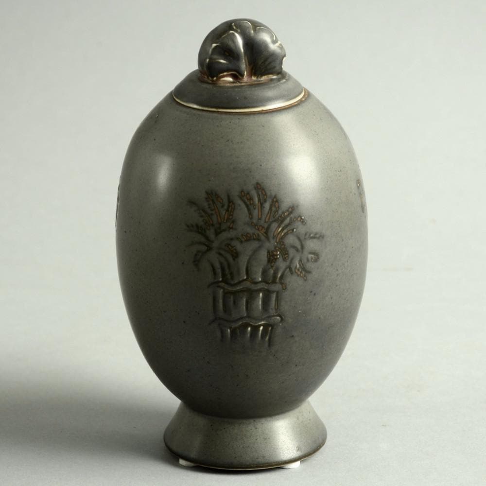 Lidded vase by Cathinka Olsen for Bing & Grondahl N5031 - Freeforms