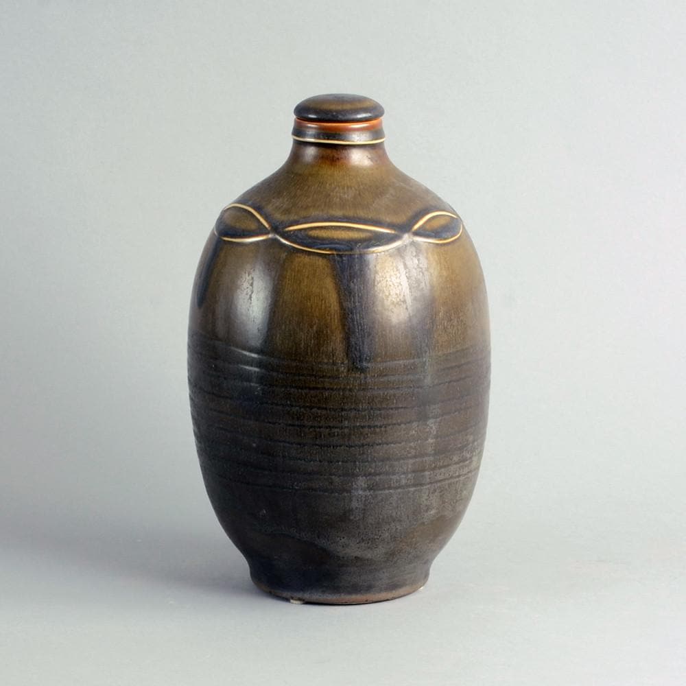 Lidded vase by Ebbe Sadolin for Bing and Grondahl N6044 - Freeforms