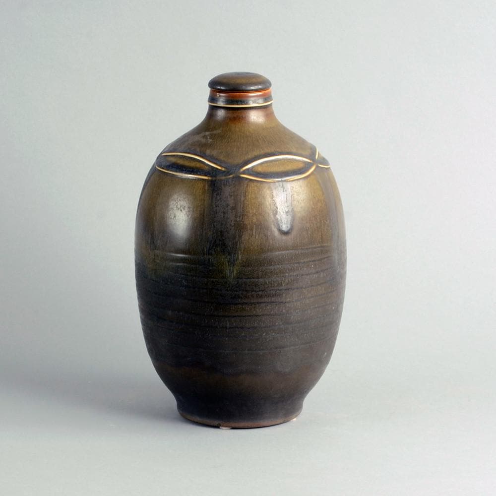 Lidded vase by Ebbe Sadolin for Bing and Grondahl N6044 - Freeforms