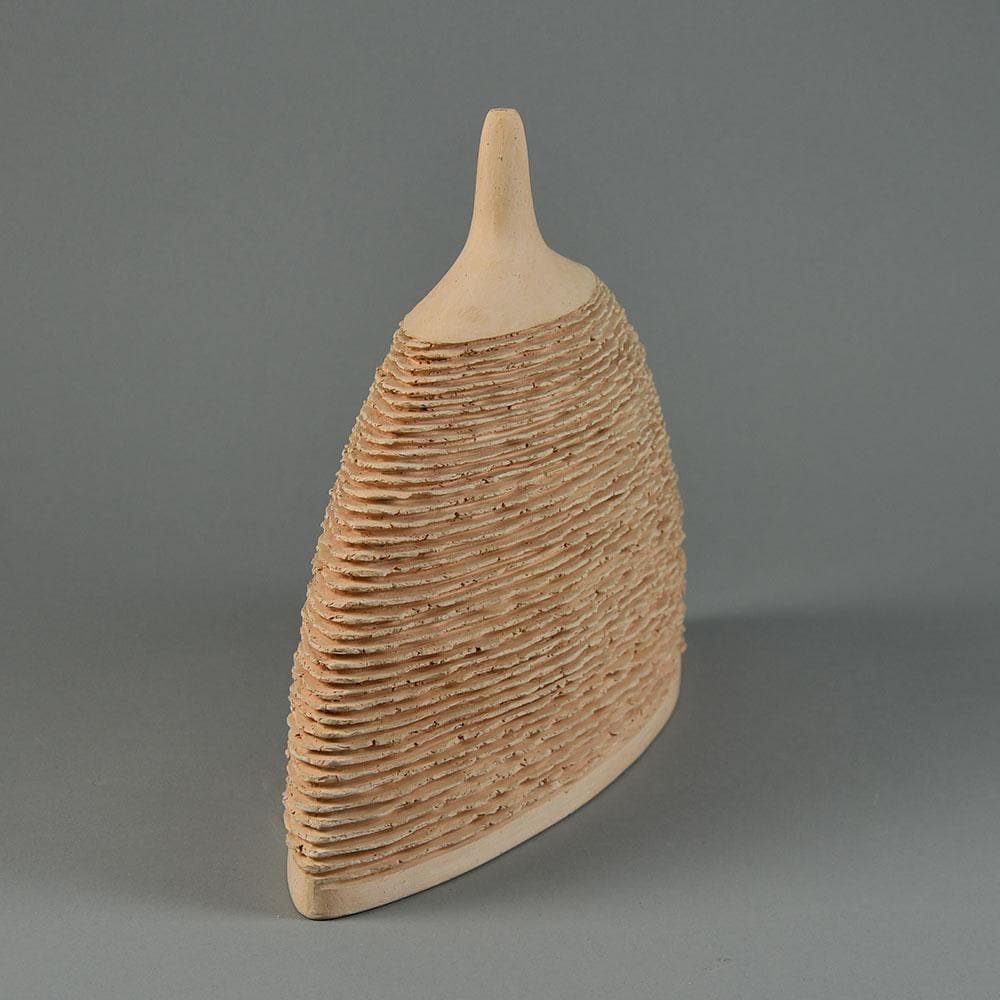 Marija Miletic, own studio, the Netherlands, unique stoneware vessel with carved surface G9317 - Freeforms
