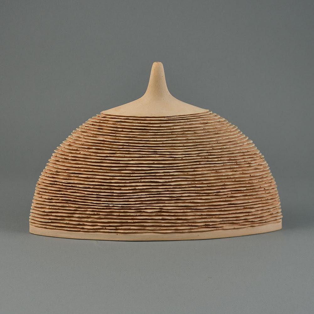 Marija Miletic, own studio, the Netherlands, unique stoneware vessel with carved surface G9317 - Freeforms