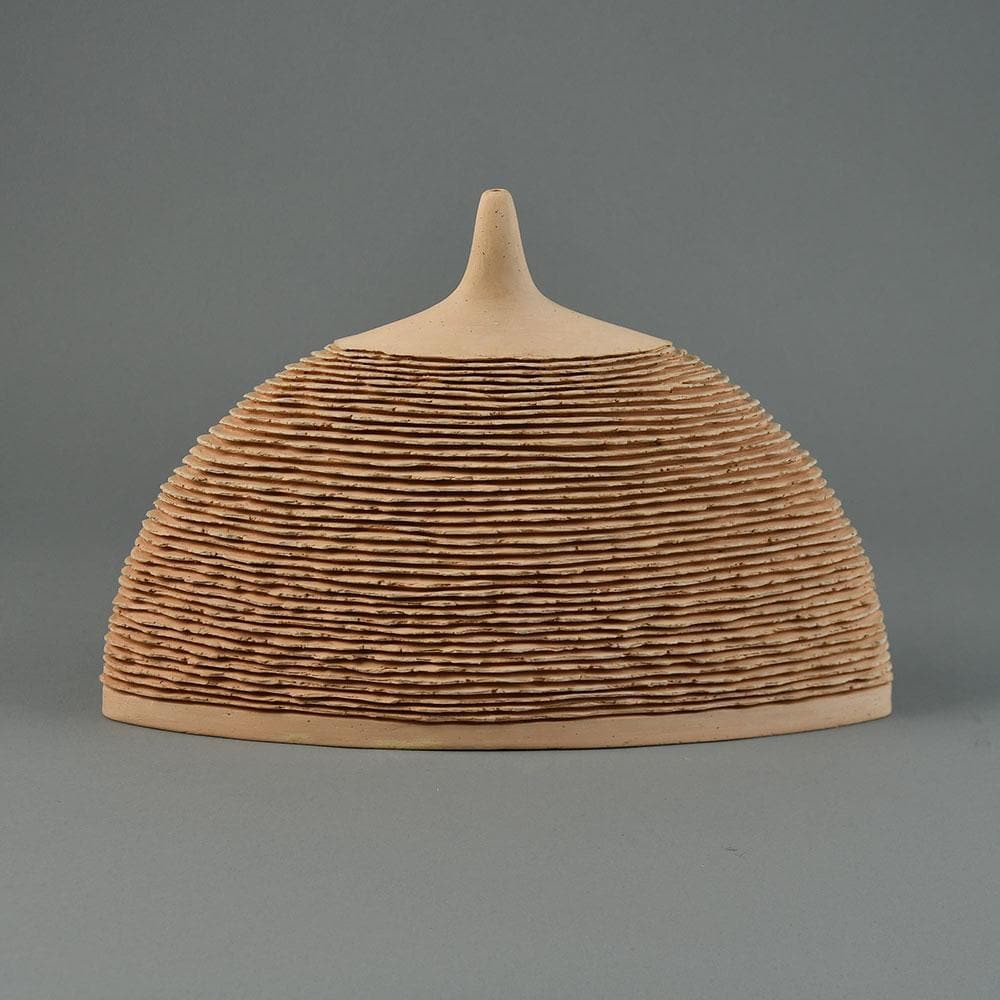 Marija Miletic, own studio, the Netherlands, unique stoneware vessel with carved surface G9317 - Freeforms