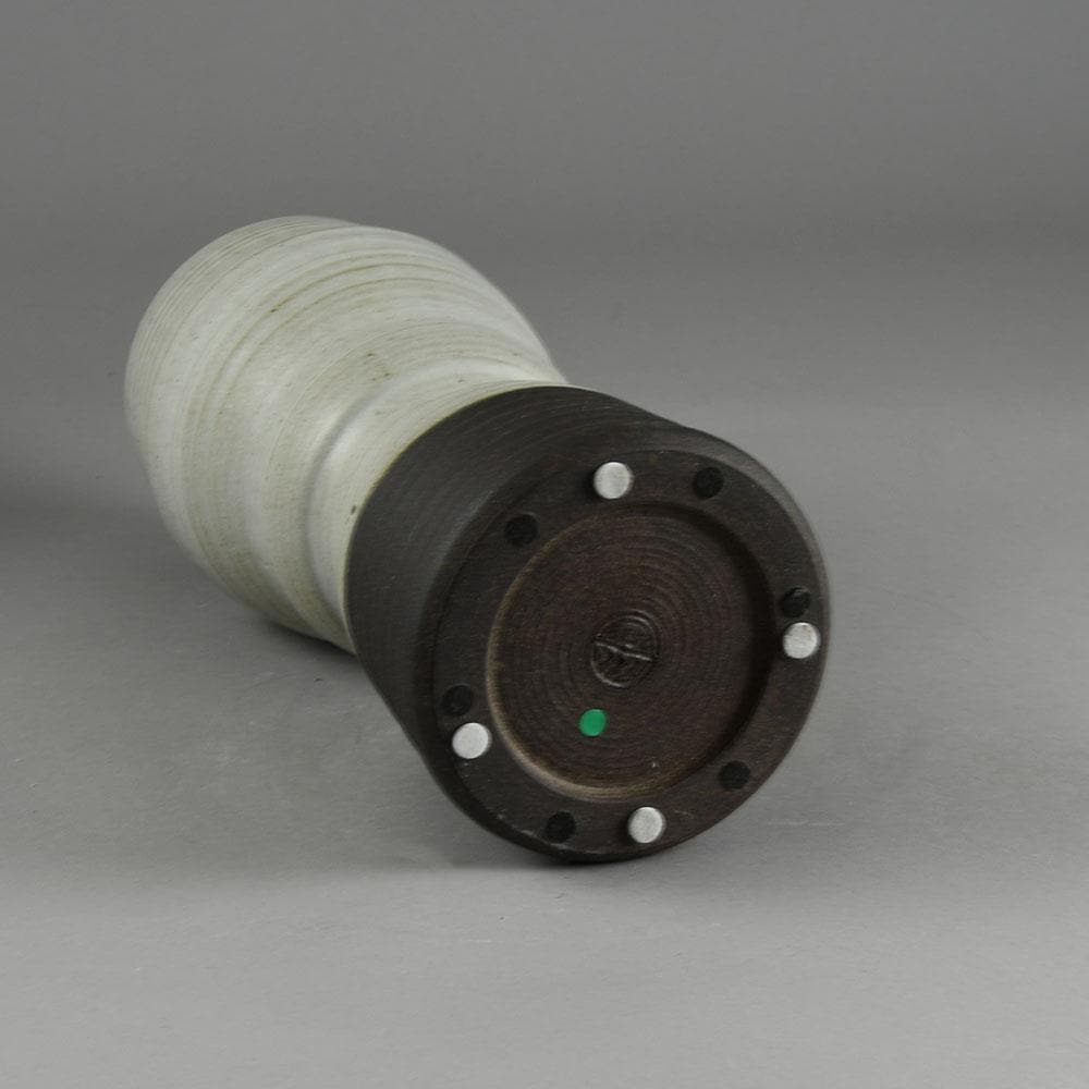 Martin Schlotz, Germany, unique stoneware vase with white glaze E7273 - Freeforms