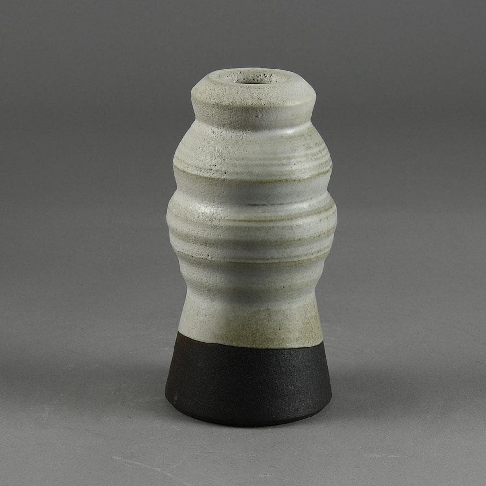 Martin Schlotz, Germany, unique stoneware vase with white glaze E7274 - Freeforms