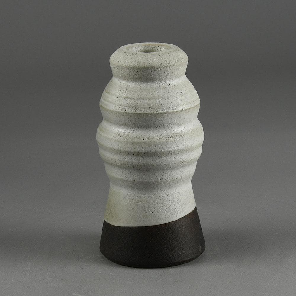 Martin Schlotz, Germany, unique stoneware vase with white glaze E7274 - Freeforms