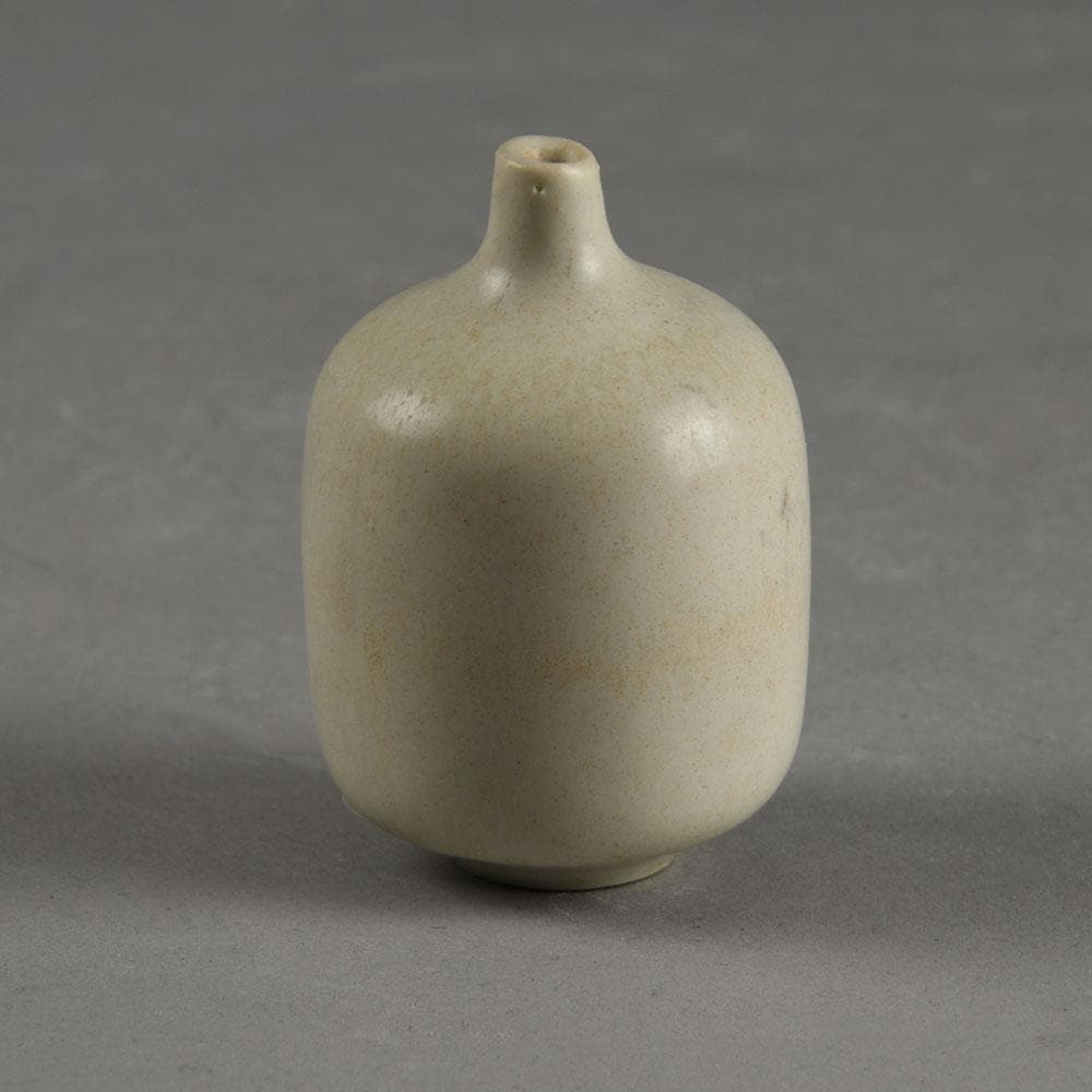 Miniature stoneware vase with matte white glaze by Gunnar Nylund B3158 and D6226 - Freeforms