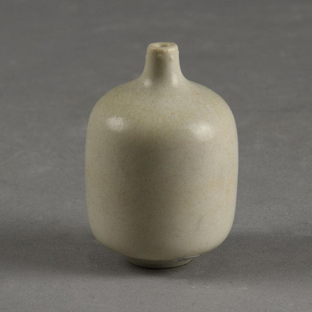 Miniature stoneware vase with matte white glaze by Gunnar Nylund B3158 and D6226 - Freeforms