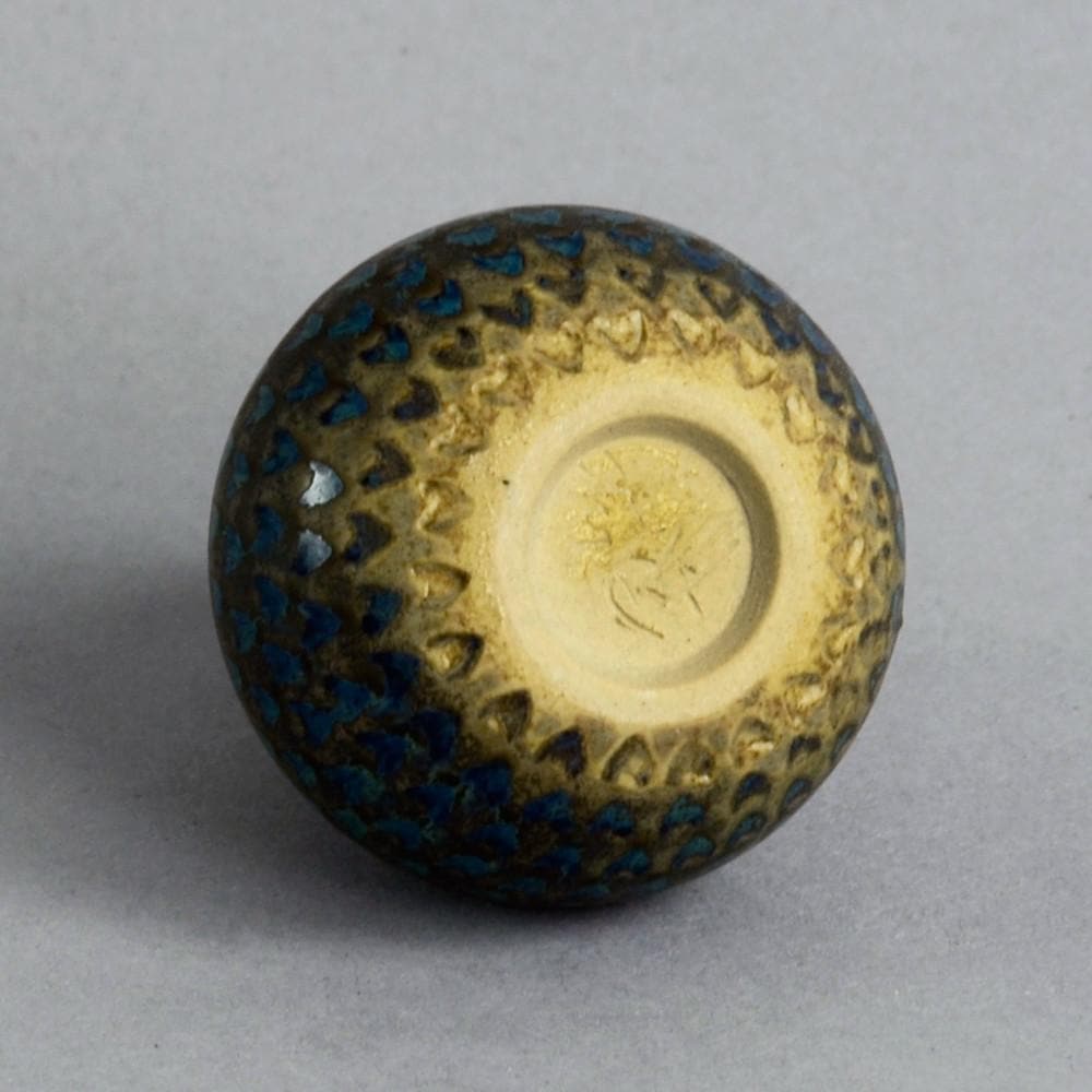 Miniature vase with turquoise glaze by Stig Lindberg B3289 - Freeforms