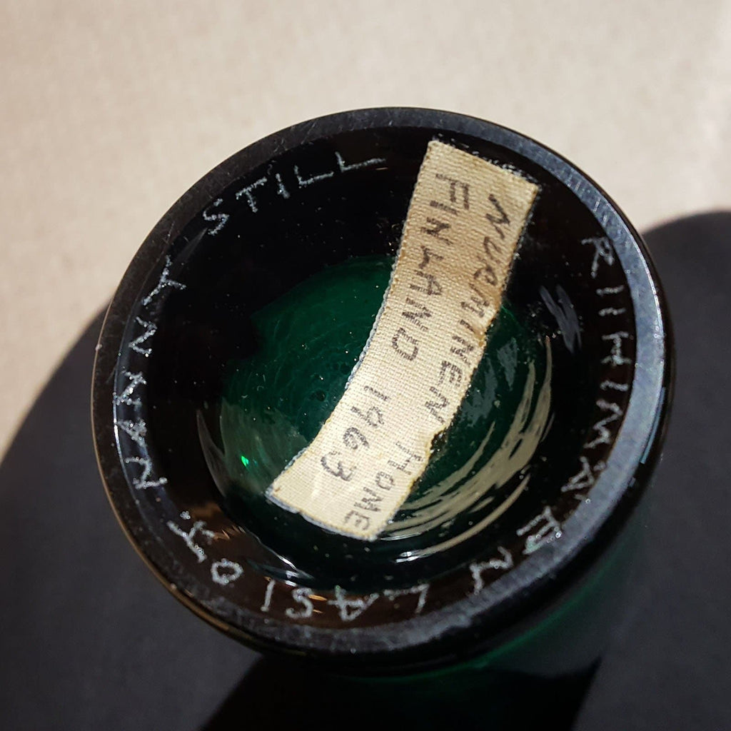 Nanny Still for Rihimaen Lasi Oy, Decanter in blue-green glass D6058 D6241 - Freeforms