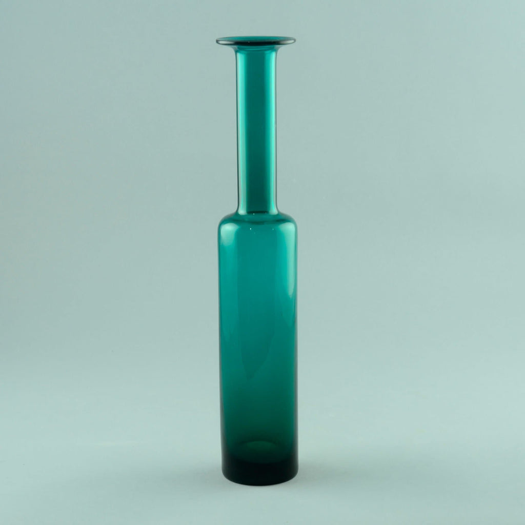 Nanny Still for Rihimaen Lasi Oy, Decanter in blue-green glass D6058 D6241 - Freeforms