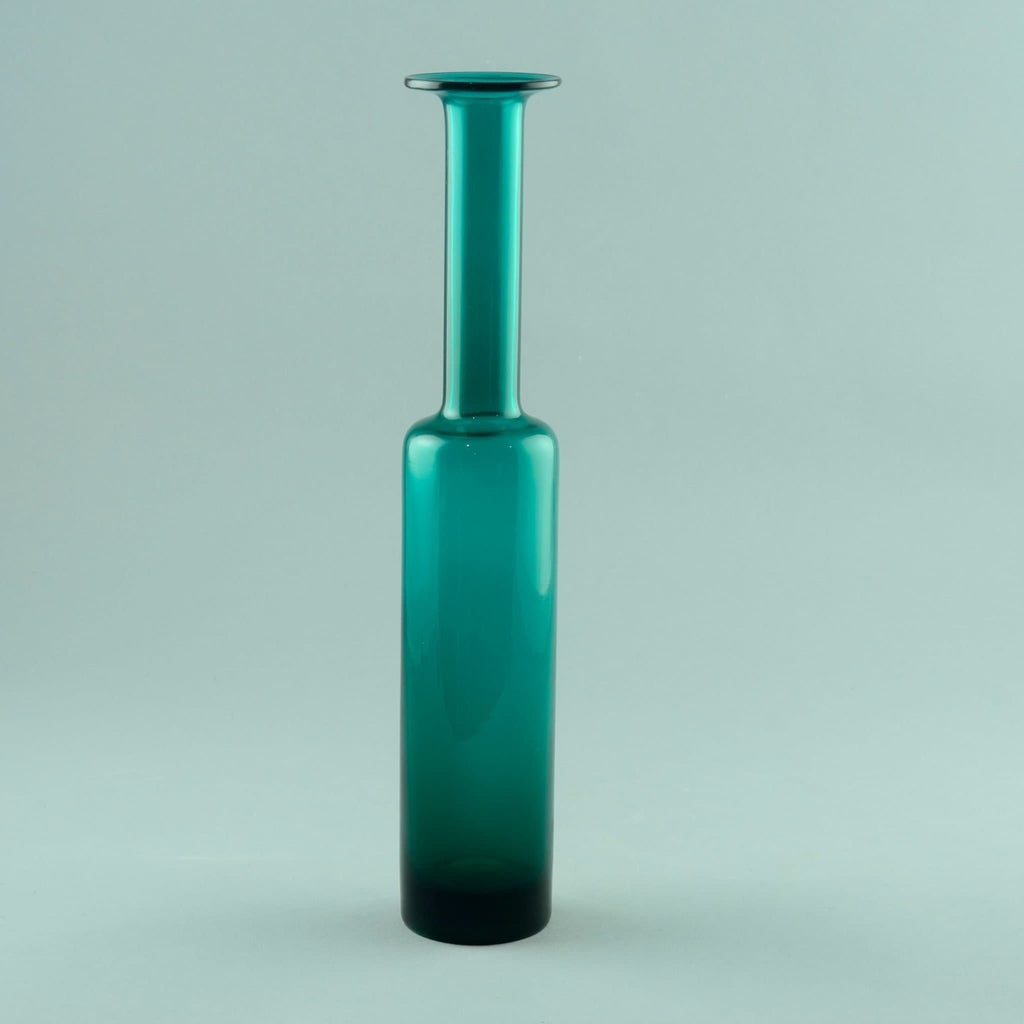 Nanny Still for Rihimaen Lasi Oy, Decanter in blue-green glass D6058 D6241 - Freeforms