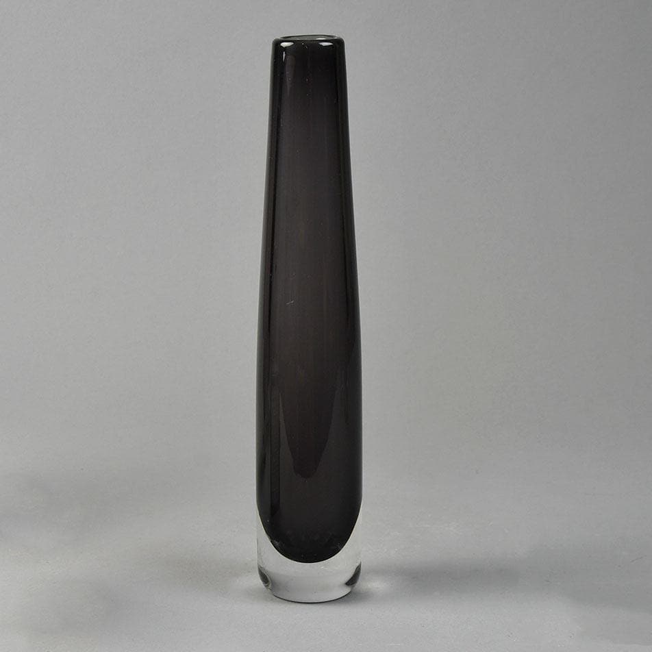 Nils Landberg for Orrefors, Sweden, cylindrical purple sommerso vase G9147 - Freeforms