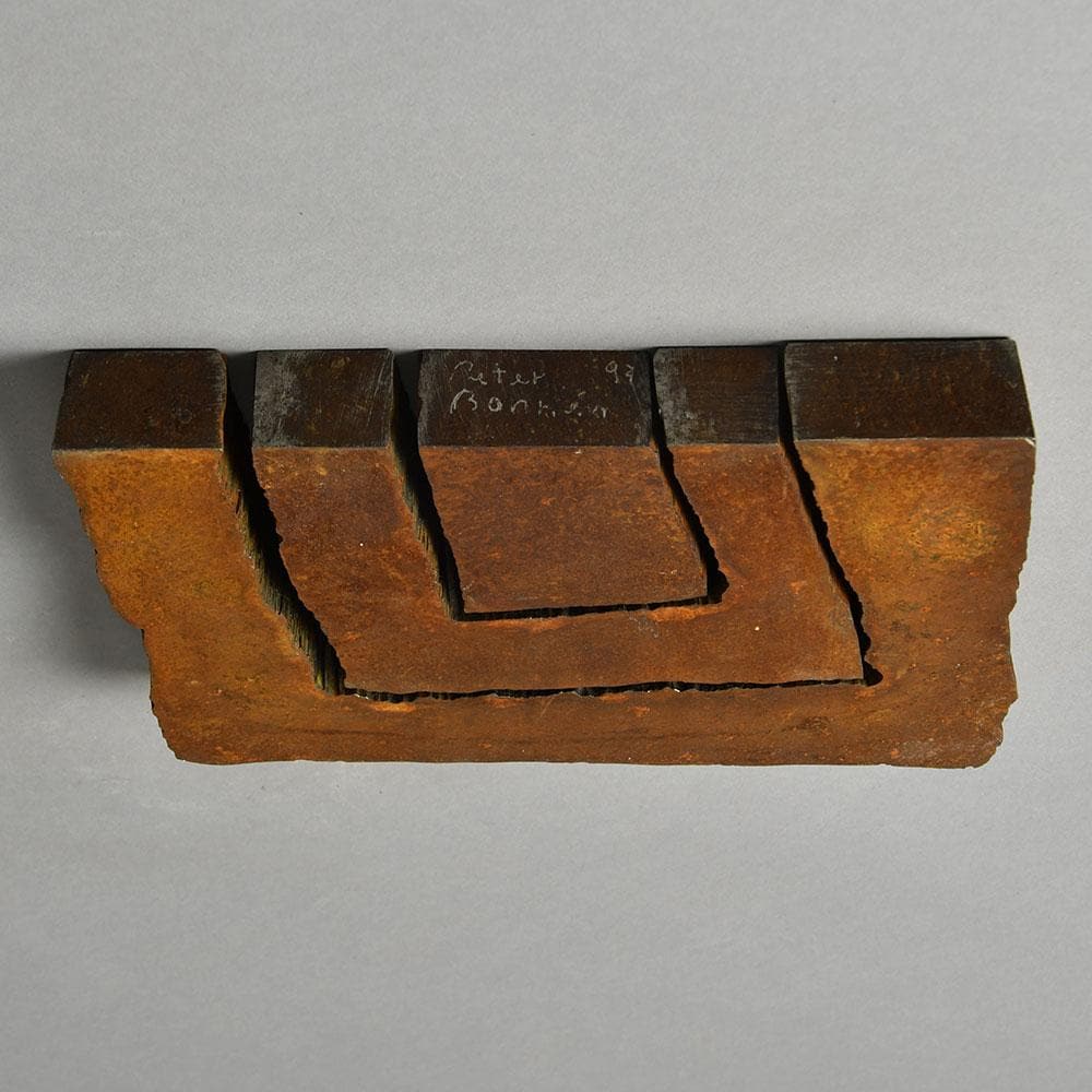 "Object" table top sculpture in iron by Peter Bonnen F8290
