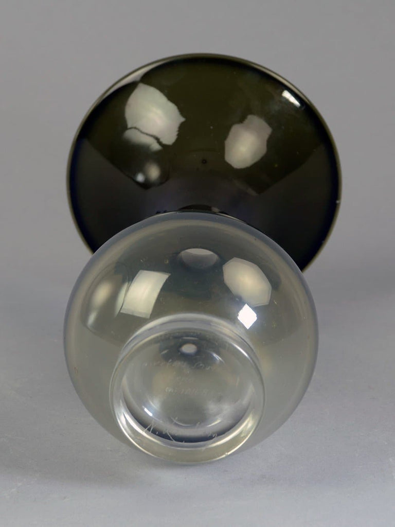 Olive green glass vase by Nils Landberg for Orrefors N6787 - Freeforms