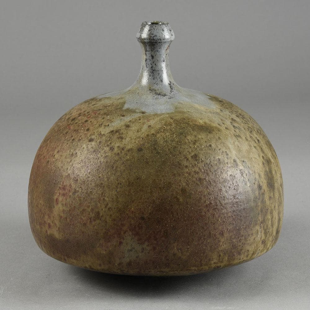 Otto Meier, Germany, unique stoneware vase with gray and brown glaze E7278 - Freeforms