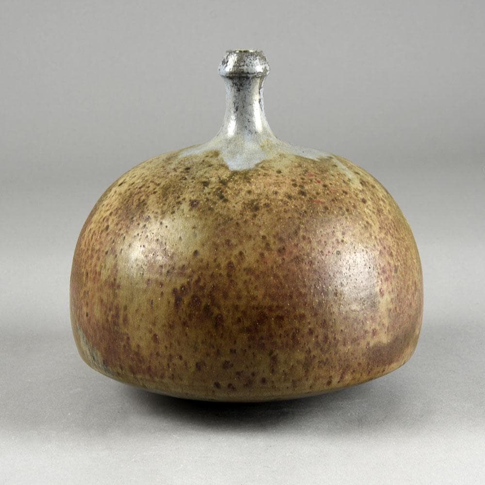 Otto Meier, Germany, unique stoneware vase with gray and brown glaze E7278 - Freeforms