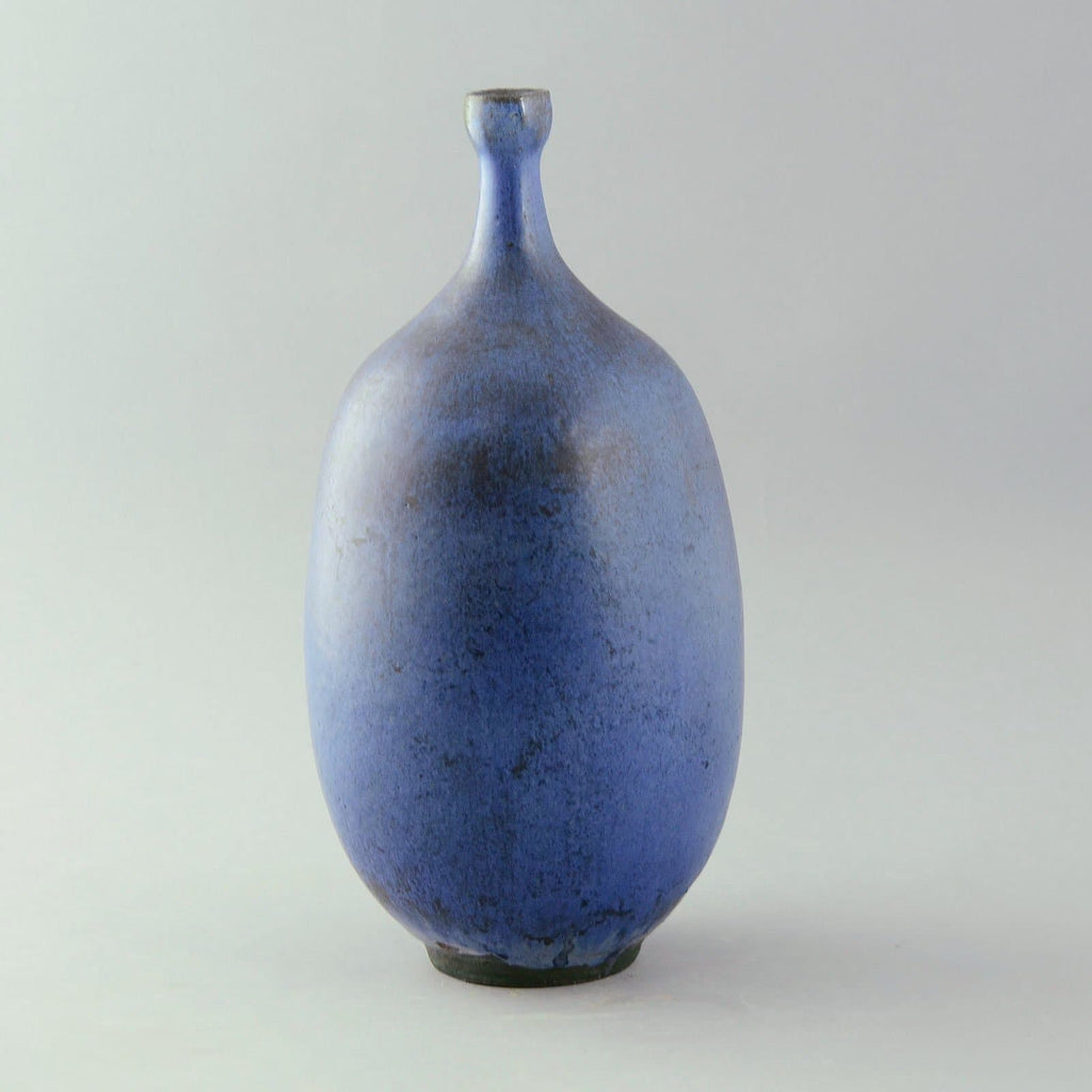Otto Meier, own studio, Germany, unique stoneware vase with blue glaze G9306 - Freeforms