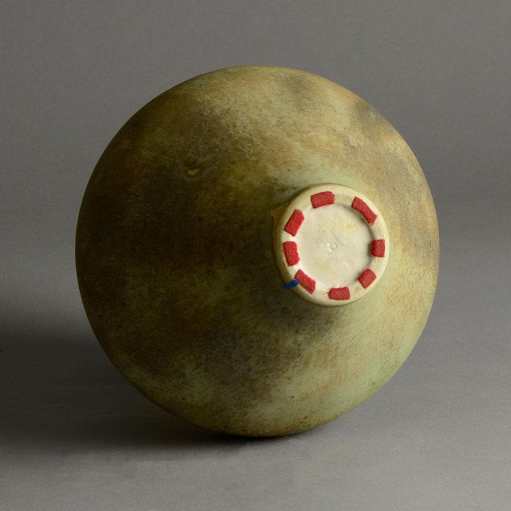 Otto Meier stoneware vase with beige and pale green matte glaze E7064 - Freeforms