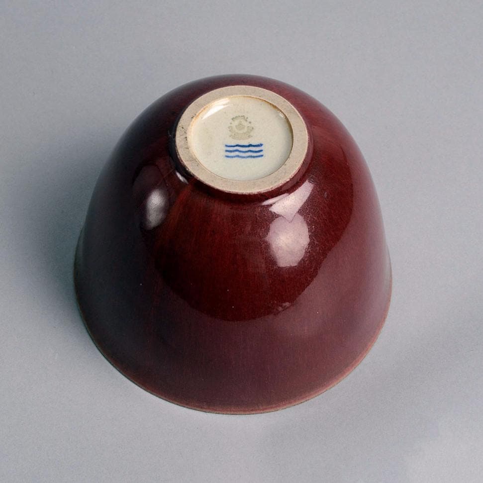 Oxblood bowl by Carl Halier for Royal Copenhagen N2916 - Freeforms