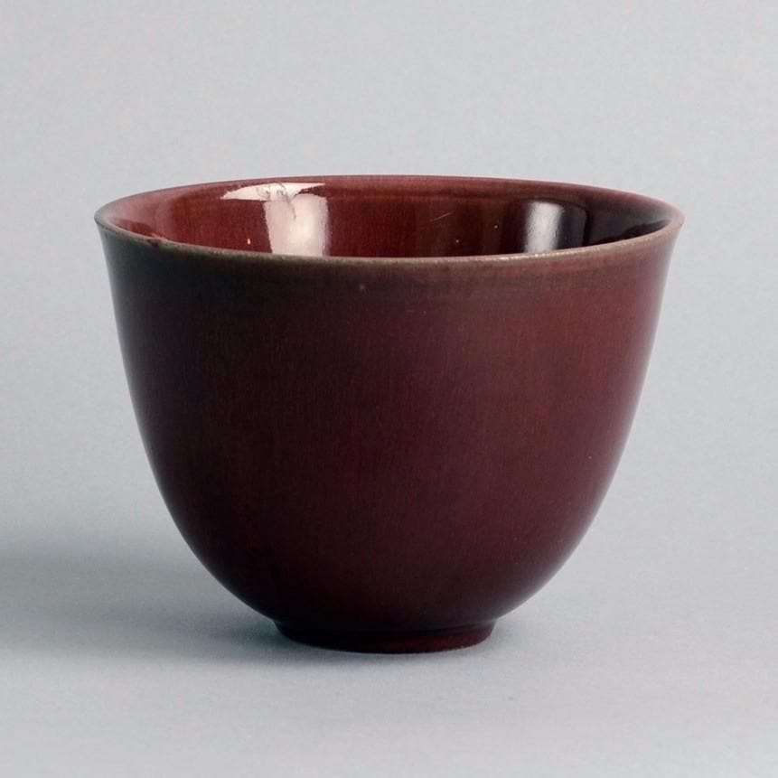 Oxblood bowl by Carl Halier for Royal Copenhagen N2916 - Freeforms