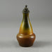 P. Ipsen, Denmark, earthenware vase with redish brown glaze and silver lid N2265 - Freeforms