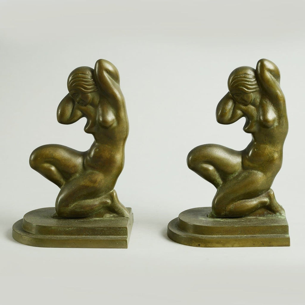 Pair of bronze bookends by Tinos N9763 - Freeforms