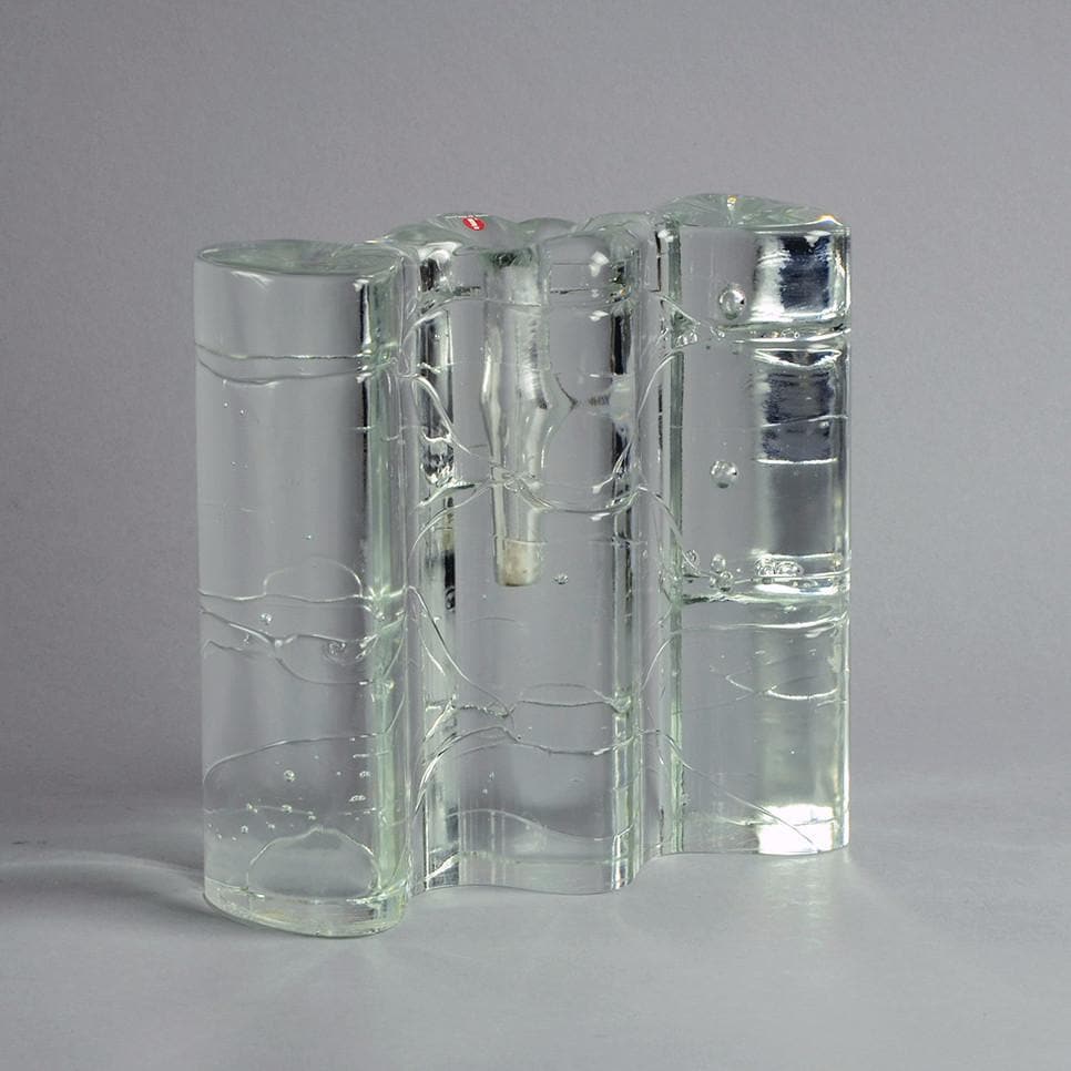 Pair of Glass "Arkipelago" candlestick by Timo Sarpaneva for Iittala B3415 E7332 - Freeforms