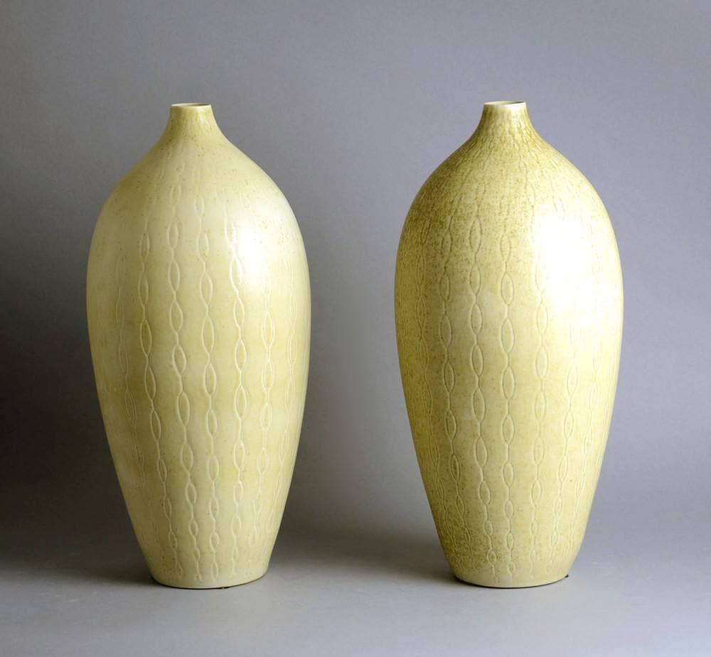 Pair of monumental stoneware vases by Carl Harry Stalhane N2624 and N3478 - Freeforms