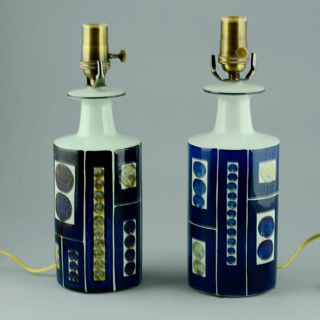 Pair of stoneware lamps by Aluminia (small) - Freeforms